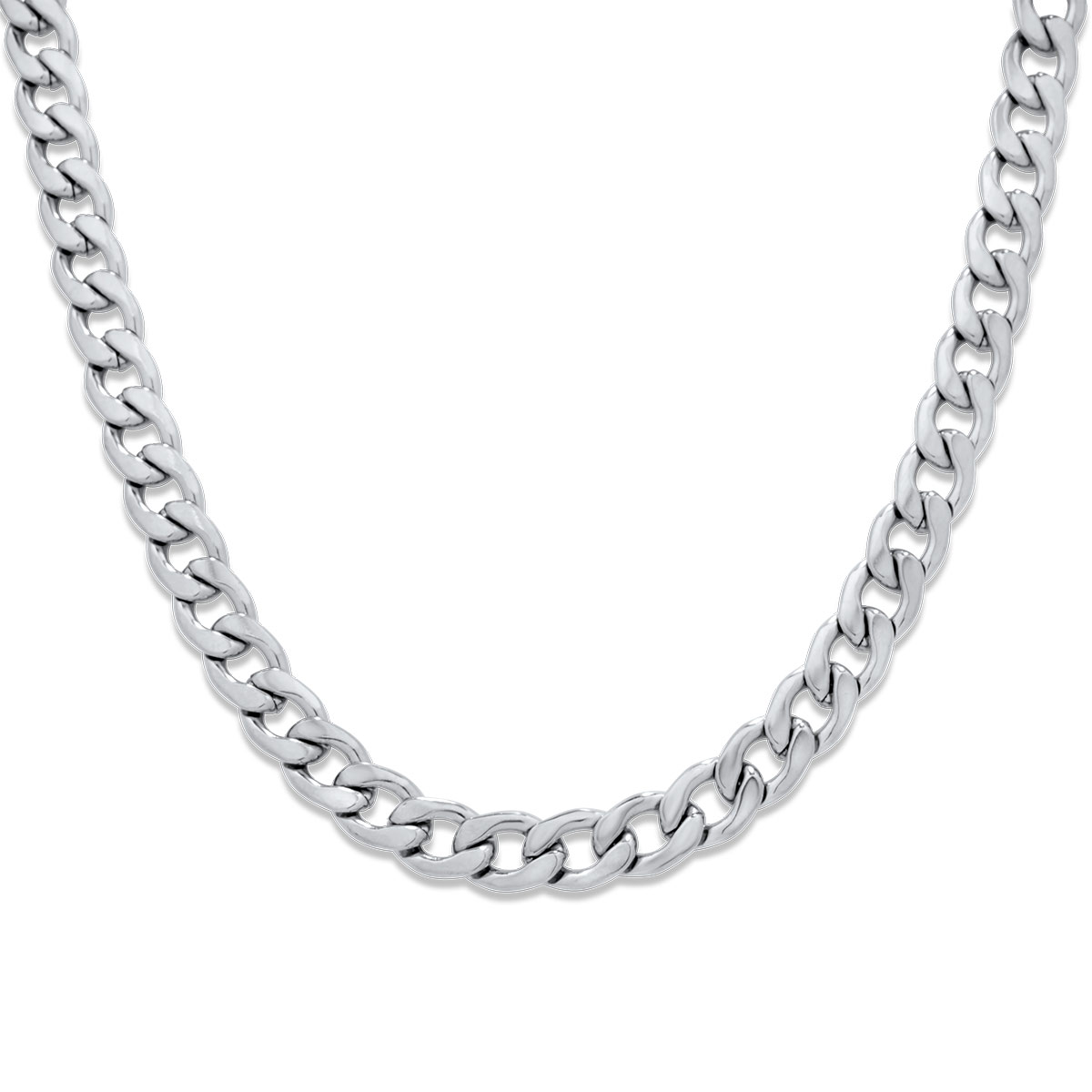 Cubana Chain Silver 9MM Αλυσίδα λαιμού από ανοξείδωτο ατσάλι 316L